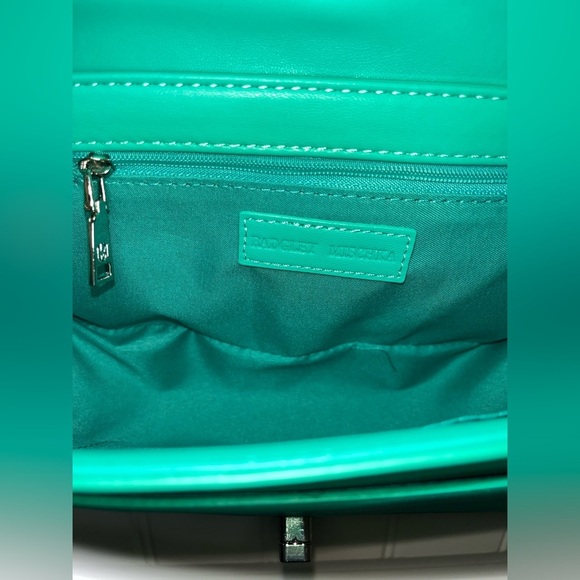 Badgley Mischka Letter Lock Crossbody Bombe&Pearls Strap&Cover, NWT - Picture 8 of 16